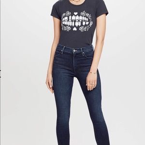 MOTHER The Stunner Ankle Step Fray Jeans Sz 28